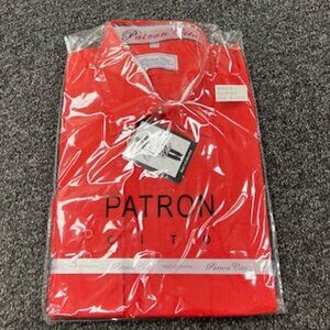 Men's Regular Fit Long Sleeve Solid Color Dress Shirts Red